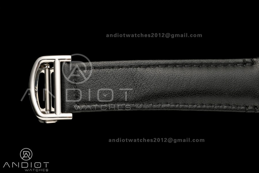 Ronde Louis 40 SS BSF Best Edition White Dial on Black Leather Strap A1847