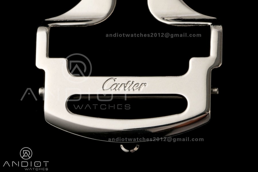 Ronde Louis 40 SS BSF Best Edition White Dial on Black Leather Strap A1847
