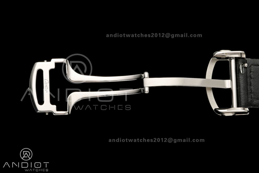 Ronde Louis 40 SS BSF Best Edition White Dial on Black Leather Strap A1847
