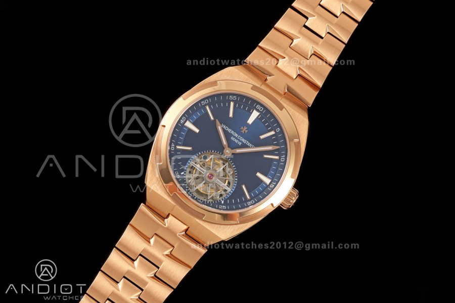 Overseas Tourbillon RG ANTF Best Edition Blue Dial on RG Bracelet