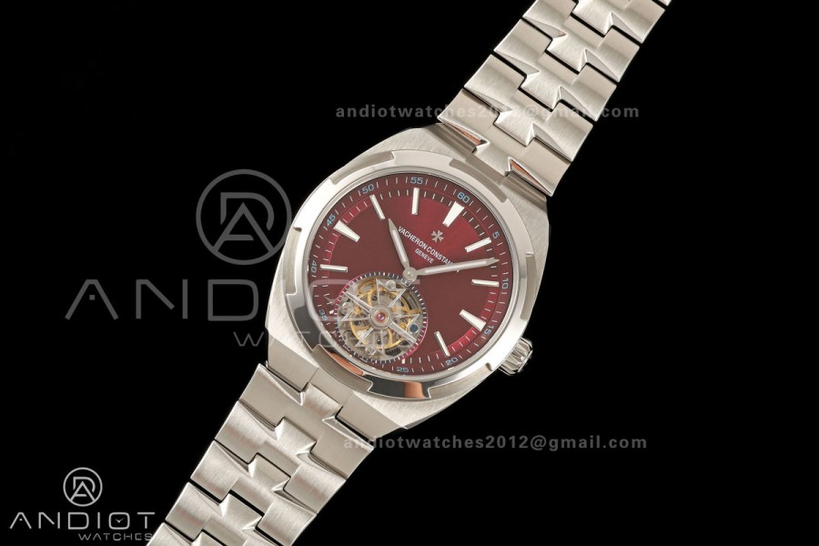 Overseas Tourbillon SS ANTF Best Edition Red Dial on SS Bracelet