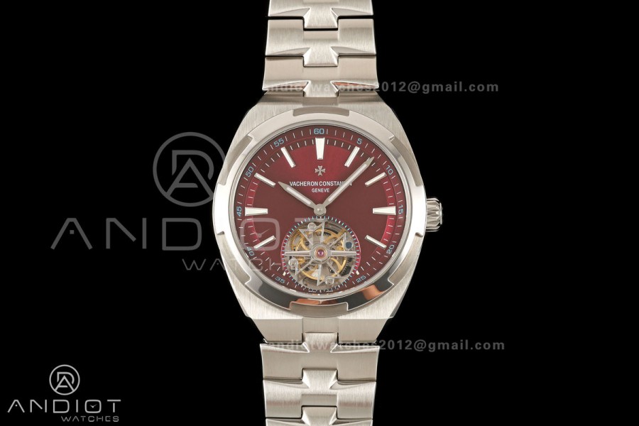 Overseas Tourbillon SS ANTF Best Edition Red Dial on SS Bracelet