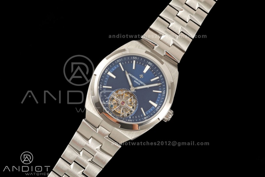 Overseas Tourbillon SS ANTF Best Edition Blue Dial on SS Bracelet