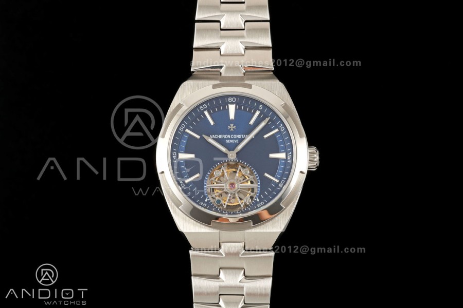 Overseas Tourbillon SS ANTF Best Edition Blue Dial on SS Bracelet