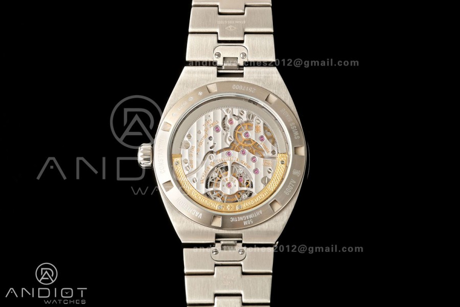 Overseas Tourbillon SS ANTF Best Edition Blue Dial Diamonds Bezel on SS Bracelet