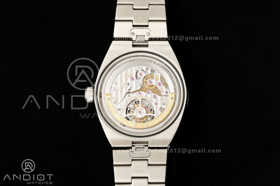 Overseas Tourbillon SS ANTF Best Edition Blue Dial Diamonds Bezel on SS Bracelet