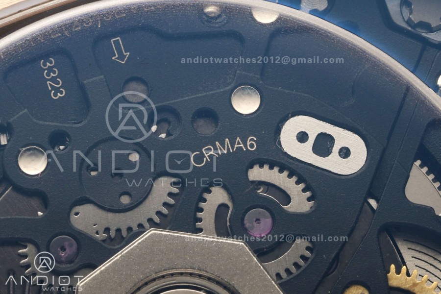 AVF RM67-01 RG Skeleton Dial on Black Rubber Strap CRMA6 Clone
