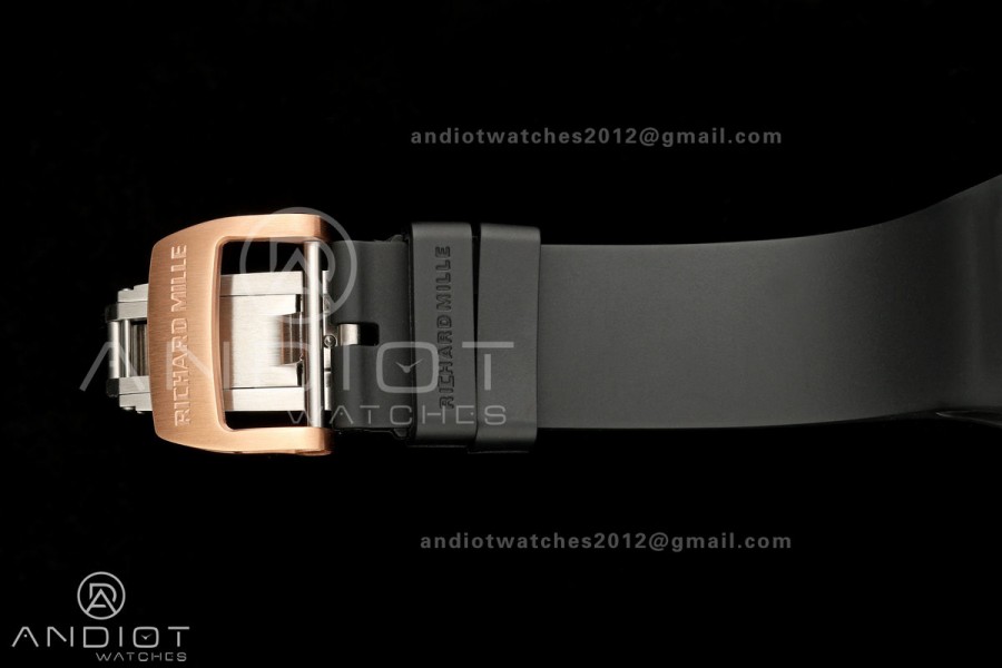 AVF RM67-01 RG Skeleton Dial on Black Rubber Strap CRMA6 Clone