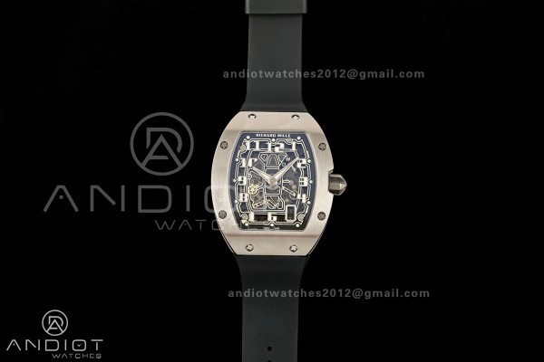 AVF RM67-01 Titanium Skeleton Dial on Black Rubber Strap CRMA6 Clone