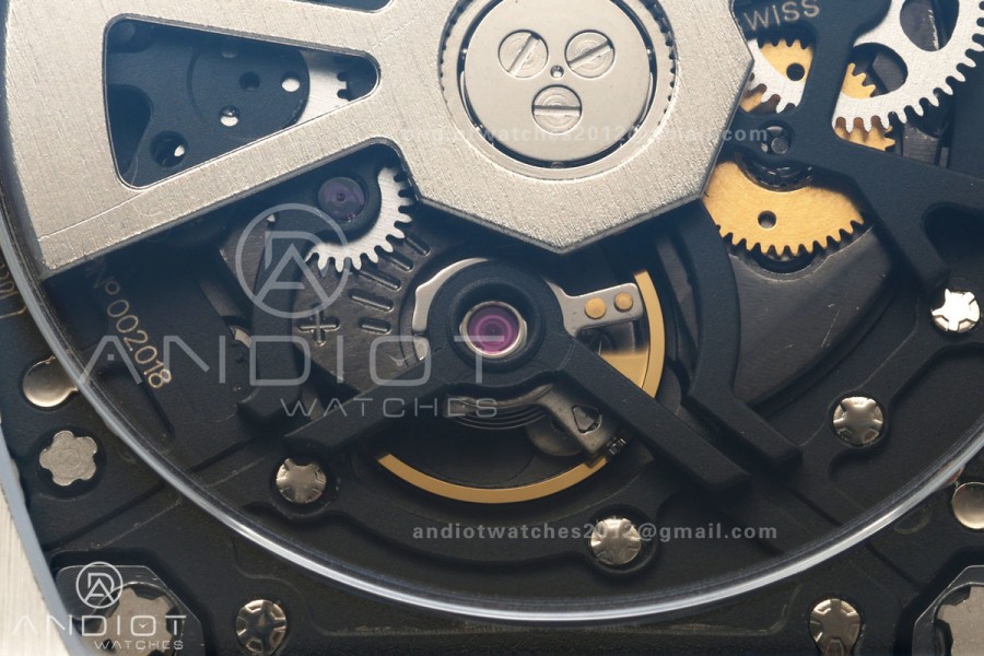 AVF RM67-01 Titanium Skeleton Dial on Black Rubber Strap CRMA6 Clone