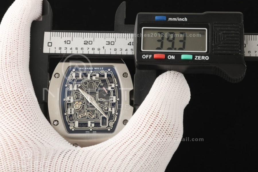 AVF RM67-01 Titanium Skeleton Dial on Black Rubber Strap CRMA6 Clone