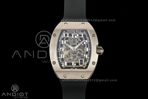 AVF RM67-01 Titanium Skeleton Dial on Black Rubber Strap CRMA6 Clone