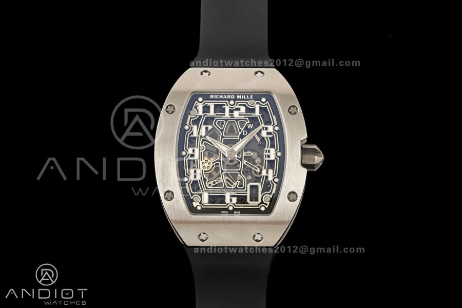AVF RM67-01 Titanium Skeleton Dial on Black Rubber Strap CRMA6 Clone