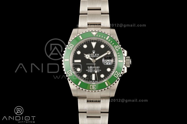 Submariner 41mm 126610 LV MK2 Kermit RICH 1:1 Best Edition 904L SS Case and Bracelet JH3285 V2 (Free Sprung)