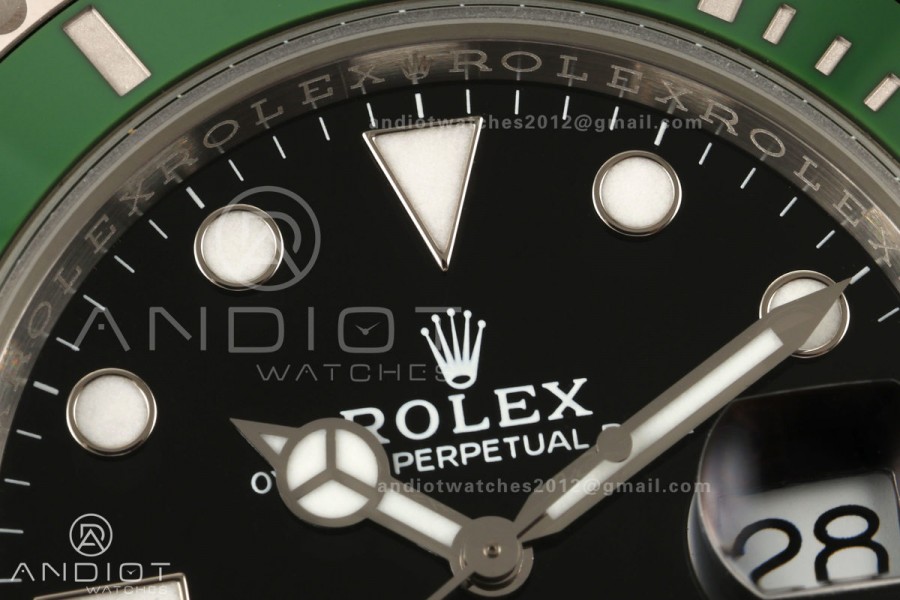 Submariner 41mm 126610 LV MK2 Kermit RICH 1:1 Best Edition 904L SS Case and Bracelet JH3285 V2 (Free Sprung)