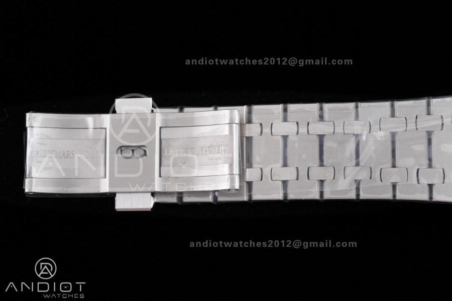 Royal Oak 41mm 15400 SS ZF 1:1 Best Edition Gray Textured Dial on SS Bracelet V2 SA3120 Super Clone