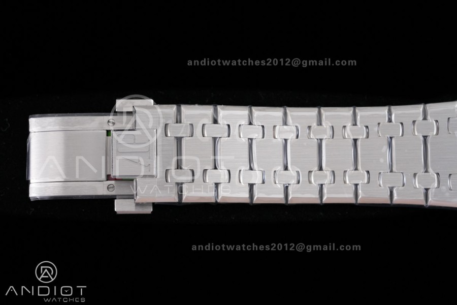 Royal Oak 41mm 15400 SS ZF 1:1 Best Edition Blue Textured Dial on SS Bracelet SA3120 V2 Super Clone