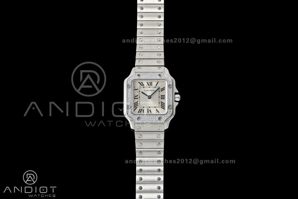 Santos de Cartier 27mm SS AF 1:1 Best Edition Diam...