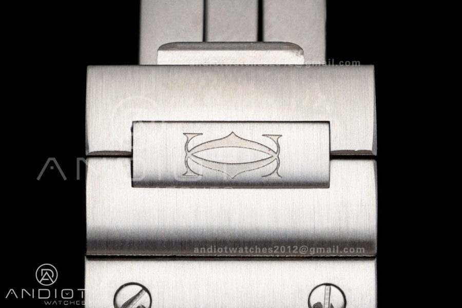 Santos de Cartier 27mm SS AF 1:1 Best Edition Diamond Bezel Silver Dial On SS SmartLinks Bracelet Ronda Quartz