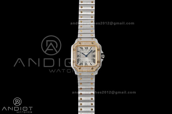 Santos de Cartier 27mm SS/YG AF 1:1 Best Edition S...