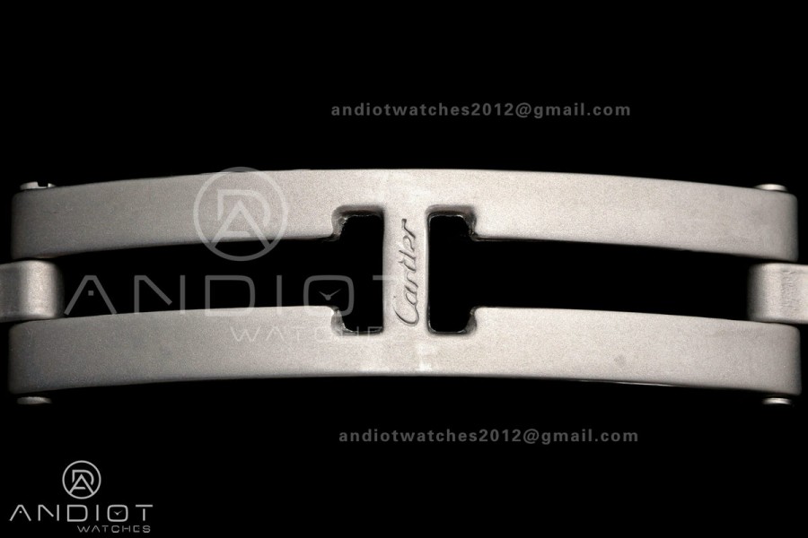Santos de Cartier 27mm SS/YG AF 1:1 Best Edition Silver Dial Diamond Bezel On SS/YG SmartLinks Bracelet Ronda Quartz