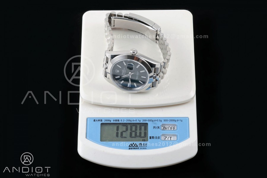 DateJust 41 126300 904L SS ARF 1:1 Best Edition Green Textured Stick Dial on Jubilee Bracelet DD3235
