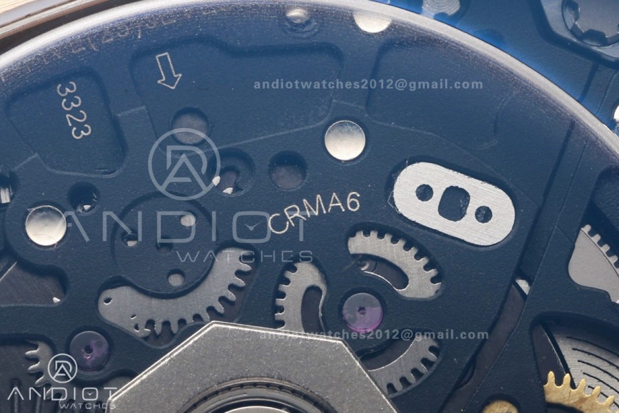 AVF RM67-01 RG Skeleton Dial on Black Rubber Strap CRMA6 Clone