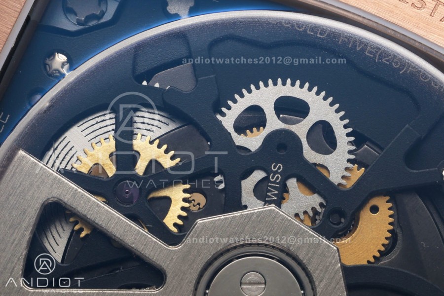AVF RM67-01 RG Skeleton Dial on Black Rubber Strap CRMA6 Clone