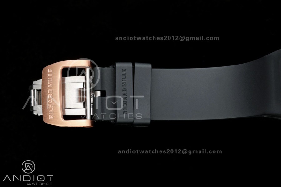 AVF RM67-01 RG Skeleton Dial on Black Rubber Strap CRMA6 Clone