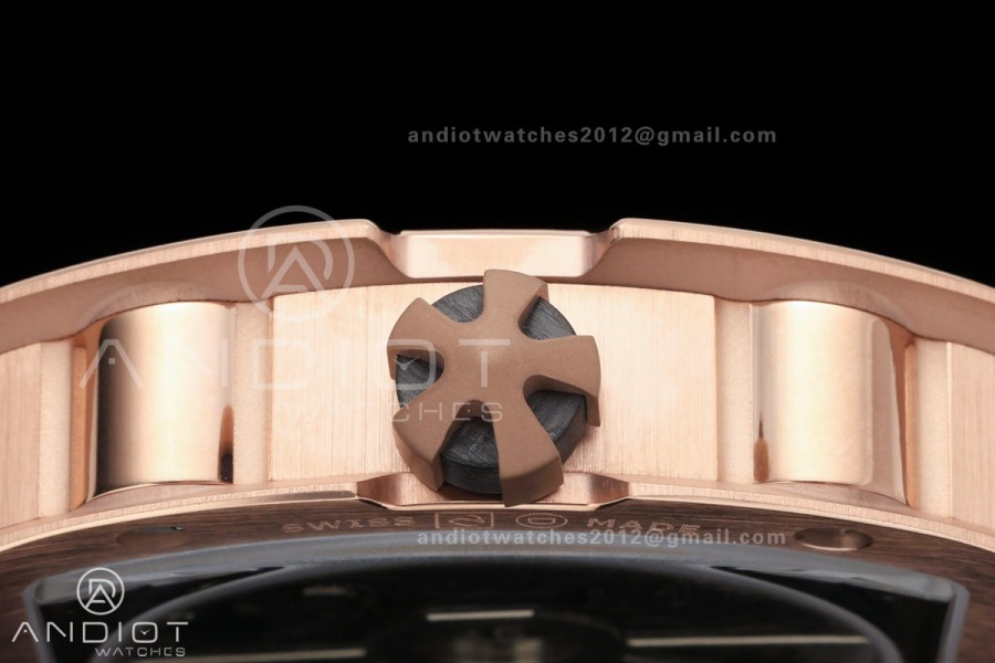 AVF RM67-01 RG Skeleton Dial on Black Rubber Strap CRMA6 Clone