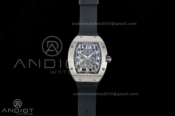 AVF RM67-01 Titanium Skeleton Dial on Black Rubber Strap CRMA6 Clone