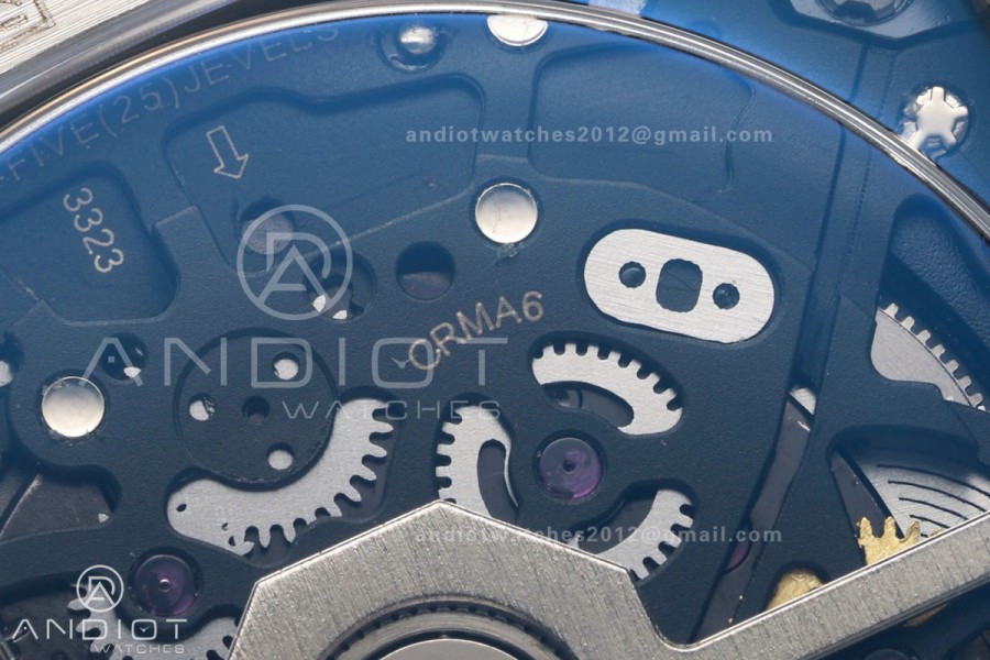 AVF RM67-01 Titanium Skeleton Dial on Black Rubber Strap CRMA6 Clone