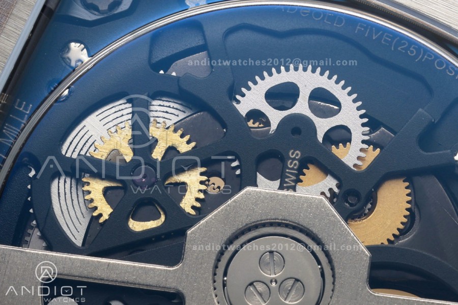 AVF RM67-01 Titanium Skeleton Dial on Black Rubber Strap CRMA6 Clone