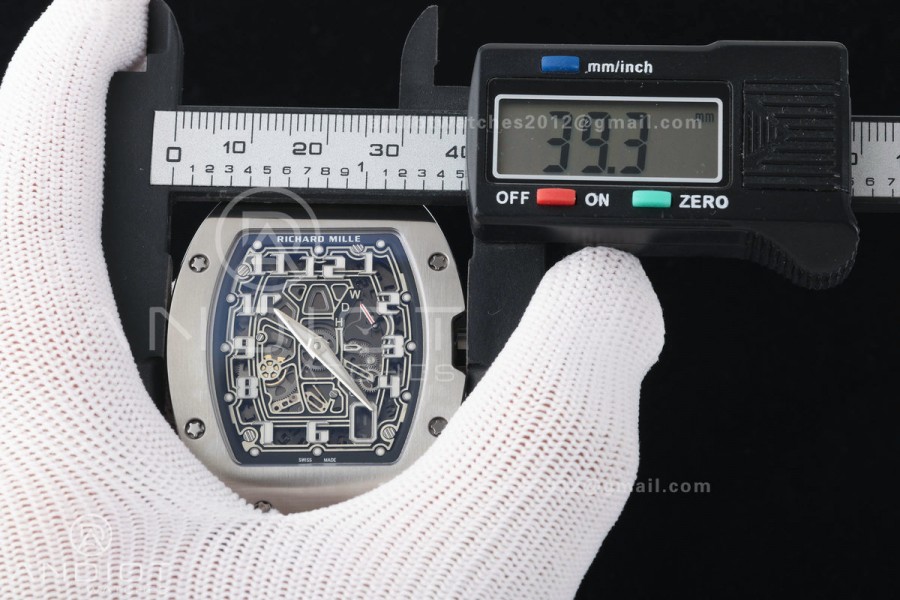 AVF RM67-01 Titanium Skeleton Dial on Black Rubber Strap CRMA6 Clone