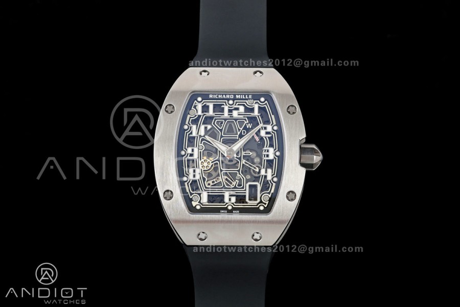 AVF RM67-01 Titanium Skeleton Dial on Black Rubber Strap CRMA6 Clone