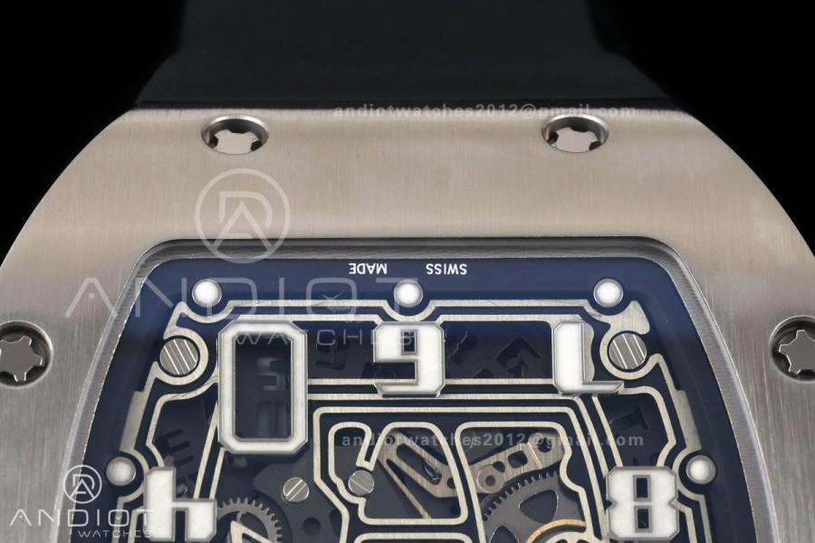 AVF RM67-01 Titanium Skeleton Dial on Black Rubber Strap CRMA6 Clone