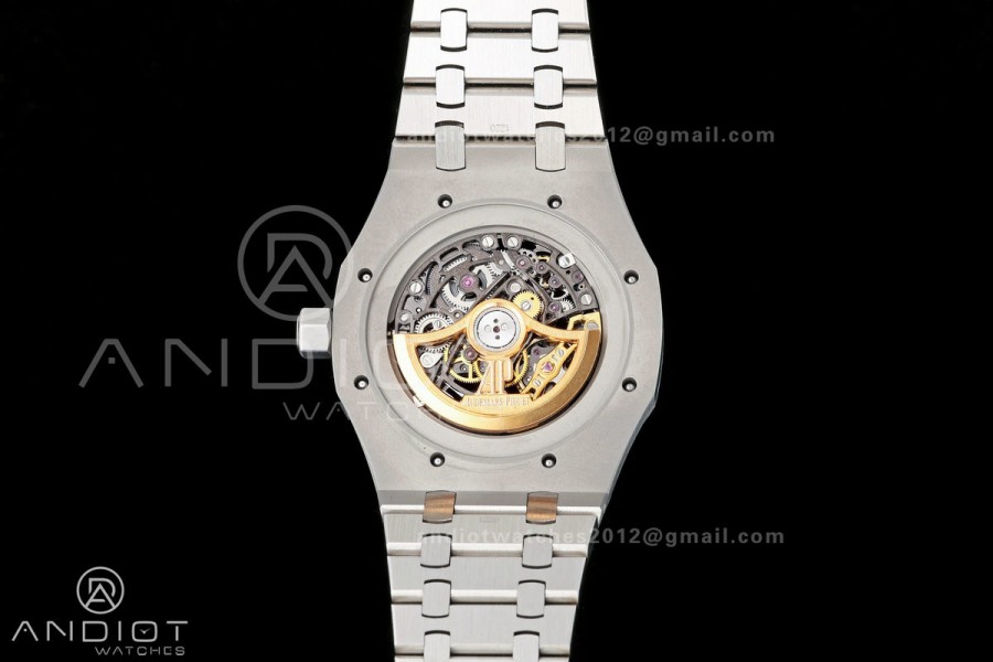 Royal Oak 41mm Openworked 15407 SS DDF 1:1 Best Edition on SS Bracelet SA3132 Double Balance Wheels