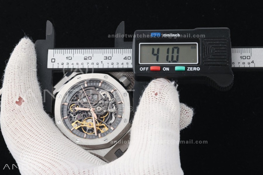 Royal Oak 41mm Openworked 15407 SS DDF 1:1 Best Edition on SS Bracelet SA3132 Double Balance Wheels