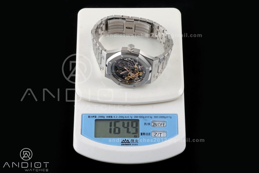 Royal Oak 41mm Openworked 15407 SS DDF 1:1 Best Edition on SS Bracelet SA3132 Double Balance Wheels