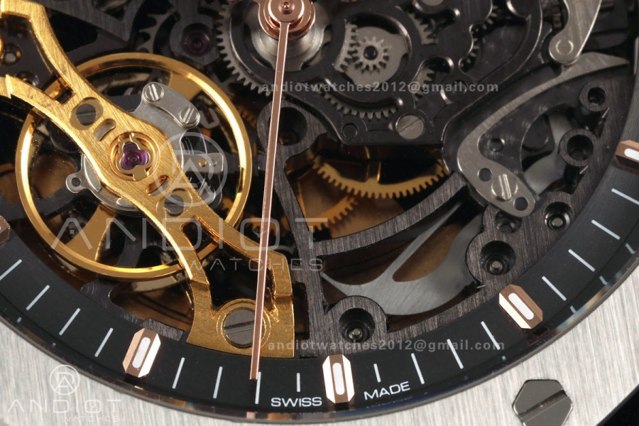 Royal Oak 41mm Openworked 15407 SS DDF 1:1 Best Edition on SS Bracelet SA3132 Double Balance Wheels