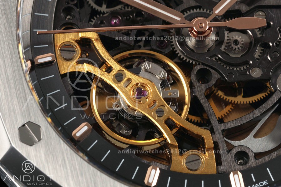 Royal Oak 41mm Openworked 15407 SS DDF 1:1 Best Edition on SS Bracelet SA3132 Double Balance Wheels