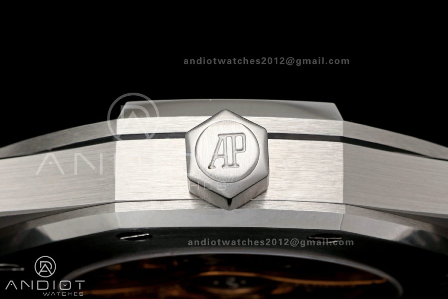 Royal Oak 41mm Openworked 15407 SS DDF 1:1 Best Edition on SS Bracelet SA3132 Double Balance Wheels