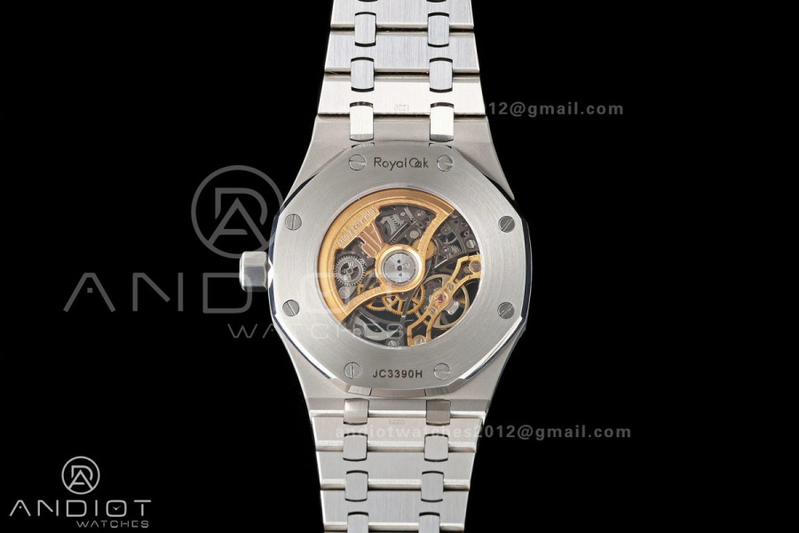 Royal Oak 41mm Openworked 15407 SS DDF 1:1 Best Edition on SS Bracelet SA3132 Double Balance Wheels