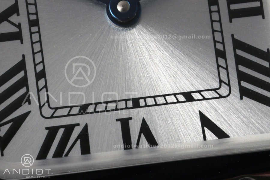 Santos de Cartier 27mm SS DRF 1:1 Best Edition Silver Dial On SS SmartLinks Bracelet Ronda Quartz