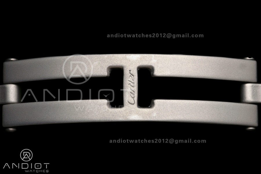 Santos W2SA0033 27x34mm DRF 1:1 Best Edition Silver Dial ON SS/YG SmartLinks Bracelet Ronda Quartz