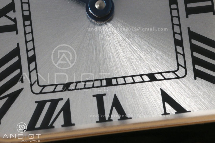 Santos W2SA0033 27x34mm DRF 1:1 Best Edition Silver Dial ON SS/YG SmartLinks Bracelet Ronda Quartz