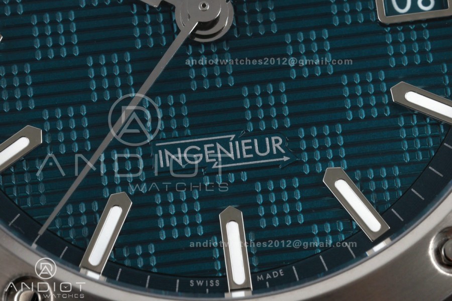 Ingenieur Automatic 40 SS MZF 1:1 Best Edition Turquoise Dial on SS Bracelet A2892