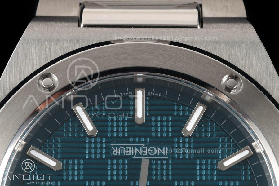 Ingenieur Automatic 40 SS MZF 1:1 Best Edition Turquoise Dial on SS Bracelet A2892