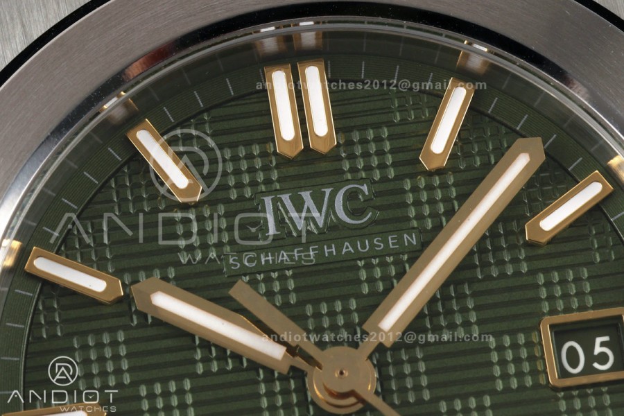 Ingenieur Automatic 40 SS MZF 1:1 Best Edition Green/YG Dial on SS Bracelet A2892