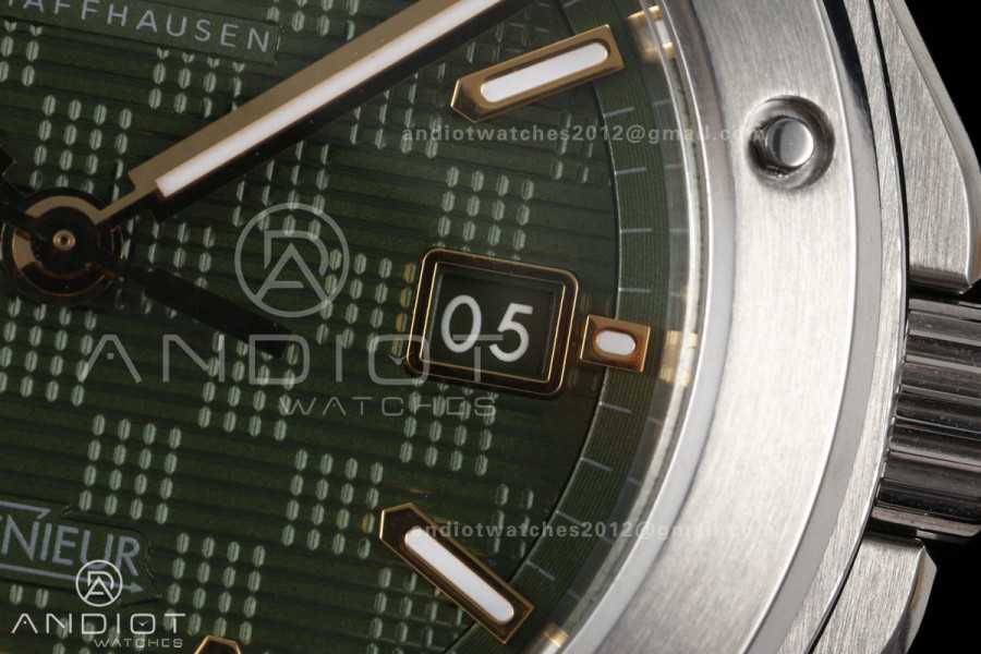 Ingenieur Automatic 40 SS MZF 1:1 Best Edition Green/YG Dial on SS Bracelet A2892
